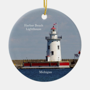 Hafen-Strand-Leuchtturmkreisverzierung Keramik Ornament