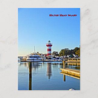 Hafen Town Lighthouse - Hilton Head Island SC Postkarte