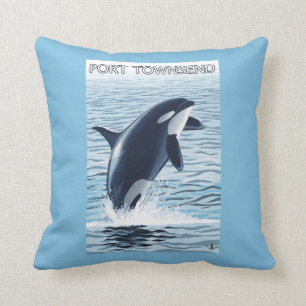 Hafen Townsend, WashingtonOrca Springen Kissen