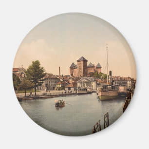 Hafen-und Chateau-Fort, Annecy, Frankreich Magnet
