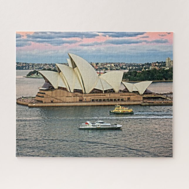 Hafen-Verkehr - Sydney-Opernhaus - PC 16x20-520 (Horizontal)