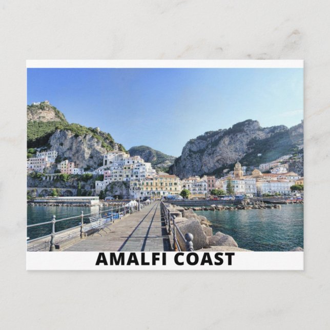 Hafen von Amalfi (Küste von Amalfi) Postkarte (Vorderseite)
