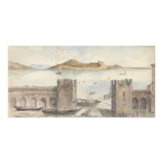 Hafen von Arona (1795) Charles Gore Fotodruck (Vorne)
