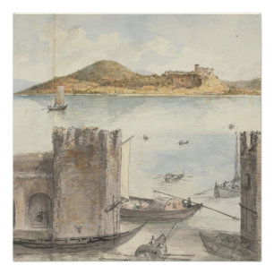 Hafen von Arona (1795) Charles Gore Poster