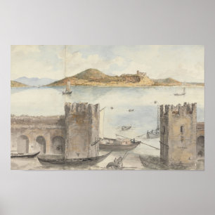 Hafen von Arona (1795) Charles Gore Poster