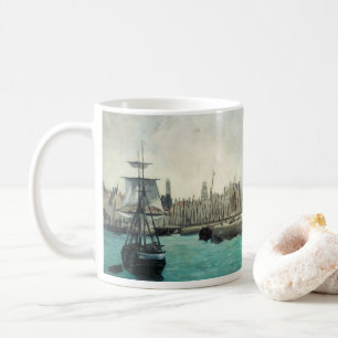 Hafen von Calais von Manet, Vintage Impressionismu Kaffeetasse