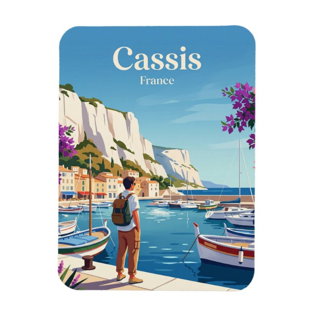 Hafen von Cassis Frankreich Magnet (Vertikal)