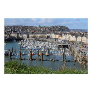 Hafen von Dieppe, Normandie, Frankreich, Poster