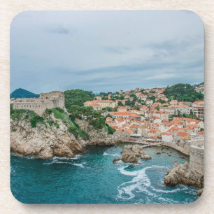 Hafen von Dubrovnik und Untersetzer im Stadtzentru