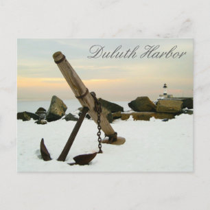 Hafen von Duluth im Winter Postkarte