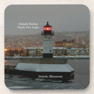 Hafen von Duluth North Pier Light 6 Kunststoff-Unt Getränkeuntersetzer