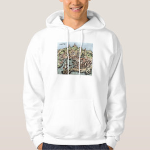 Hafen von Genua in Farbe, 1493 Hoodie