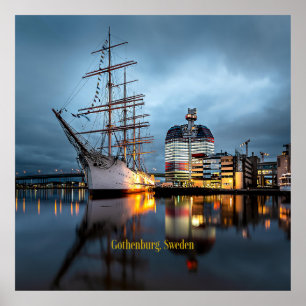Hafen von Göteborg, Schweden Poster
