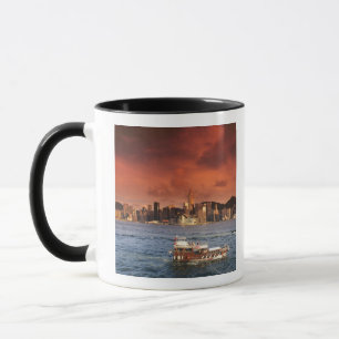 Hafen von Hongkong bei Sonnenuntergang Tasse