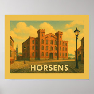 Hafen von Horsens Dänemark Poster