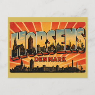 Hafen von Horsens, Dänemark Postkarte