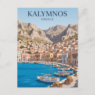 Hafen von Kálymnos Griechenland Postkarte