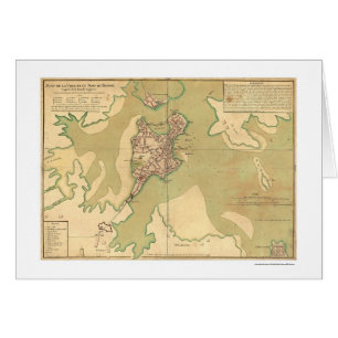 Hafen von Karte 1764 Bostons Massachusetts