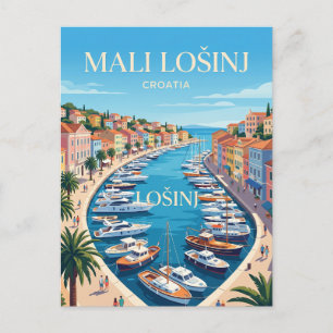 Hafen von Mali Lošinj Kroatien Postkarte