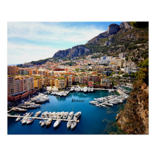 Hafen von Monaco Poster