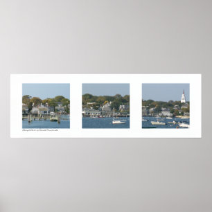 Hafen von Nantucket, Massachusetts Triptych Poster