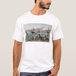 Hafen von New Orleans, graviert von D.G. Thompson T-Shirt