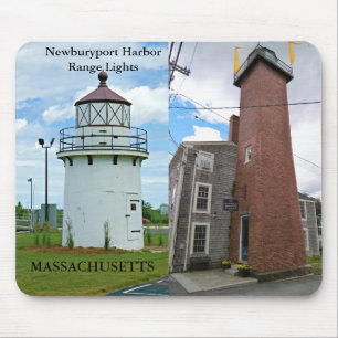 Hafen von Newburyport mit Entfernungsbeleuchtung, Mousepad