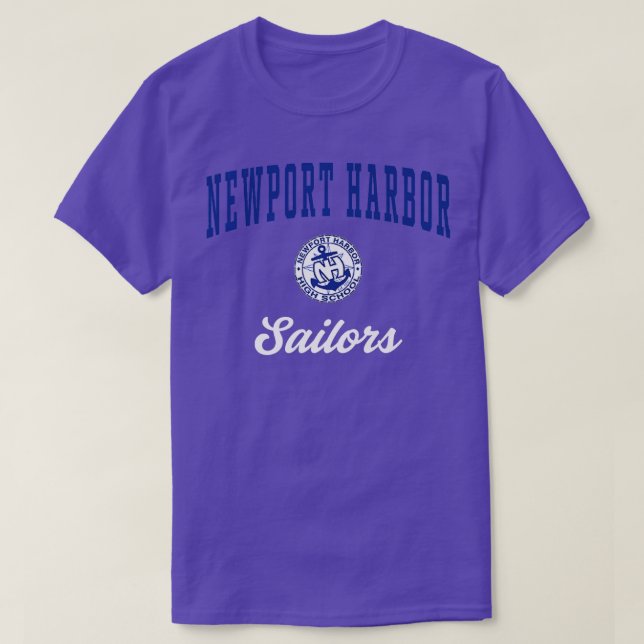 Hafen von Newport High School Segler C3 T-Shirt (Design vorne)