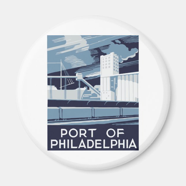 Hafen von Philadelphia Magnet (Vorne)