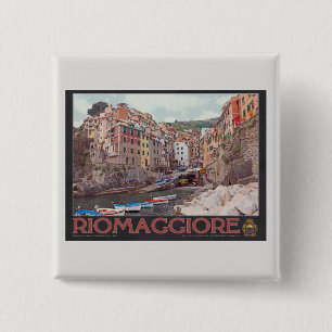 Hafen von Riomaggiore (schwarz) Button