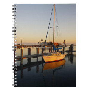 Hafen von Rockport, Texas bei Sonnenuntergang Notizblock