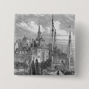Hafen von Rotterdam, Holland Button