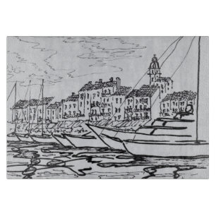 Hafen von Saint-Tropez Französische Riviera, Fra Schneidebrett