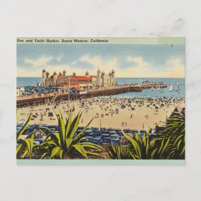 Hafen von Santa Monica, Kalifornien Postkarte (Vorderseite)