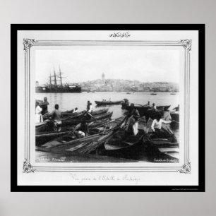 Hafen von Sirkeci Istanbul, Türkei 1885 Poster