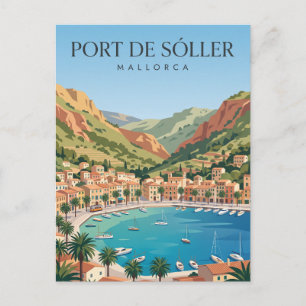 Hafen von Sóller Spanien Postkarte