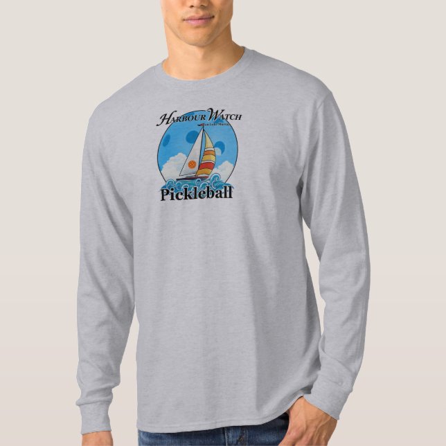 Hafenanlage auf Murray Pickleball Blue Sky T-Shirt (Vorderseite)