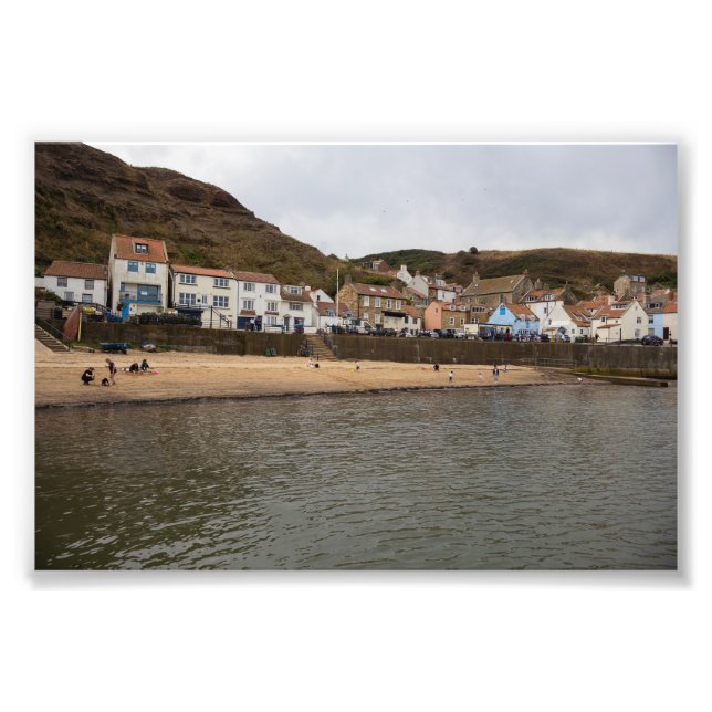 Hafenansicht des Dorfes Staithes Fotodruck (Vorne)