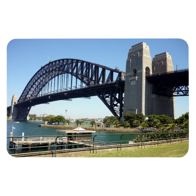 Hafenbrücke Sydney grün Magnet (Horizontal)