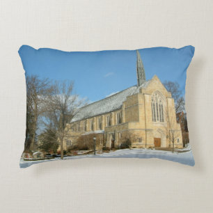 Hafenkapelle im Winter an der Grove City Uni Dekokissen