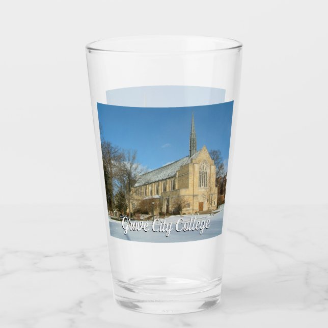 Hafenkapelle im Winter an der Grove City Uni Glas (Vorderseite)