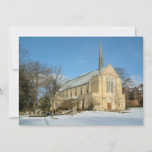 Hafenkapelle im Winter an der Grove City Uni Karte (Vorderseite)