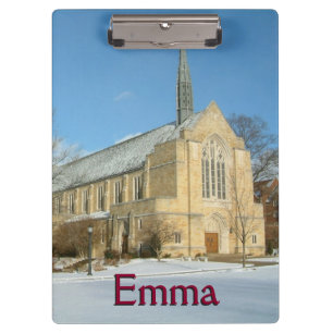 Hafenkapelle im Winter an der Grove City Uni Klemmbrett