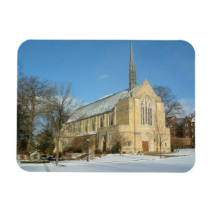 Hafenkapelle im Winter an der Grove City Uni Magnet