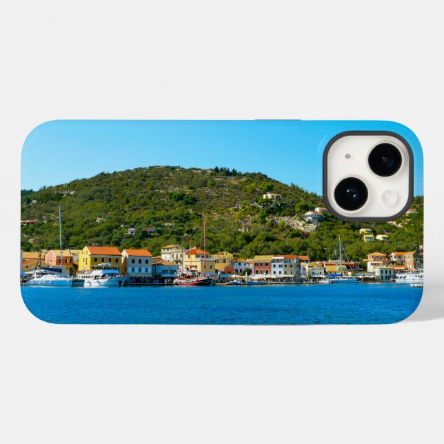 Hafenküste von Antipaxos Case-Mate iPhone 14 Hülle (Rückseite (Horizontal))
