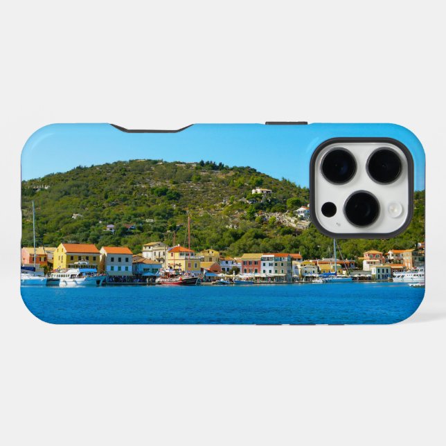 Hafenküste von Antipaxos iPhone 16 Pro Max Hülle (Rückseite (Horizontal))