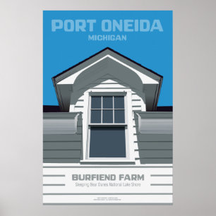 HafenOneida, Michigan - Burfiend Bauernhof Poster