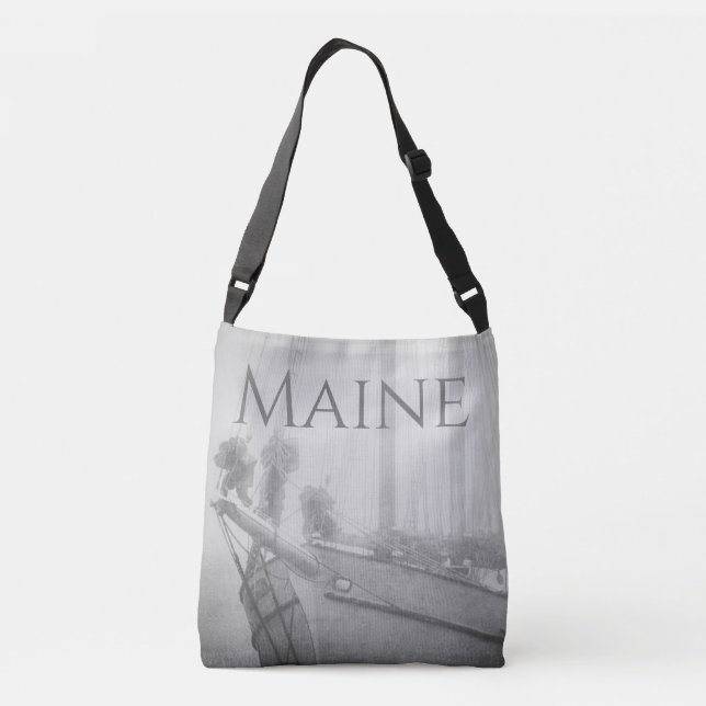 Hafenschiff Misty Maine Tragetaschen Mit Langen Trägern (Rückseite)