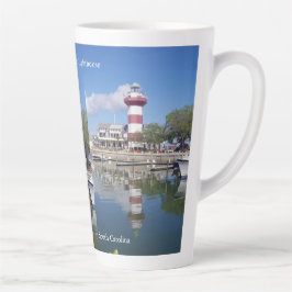 Hafenstadt Leuchtturm Latte Tasse