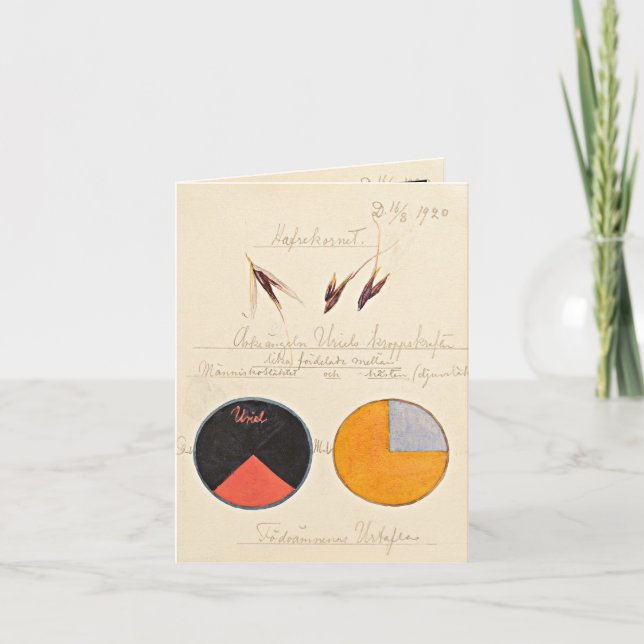 Hafer, 1920 von Hilma af Klint Dankeskarte (Vorderseite)